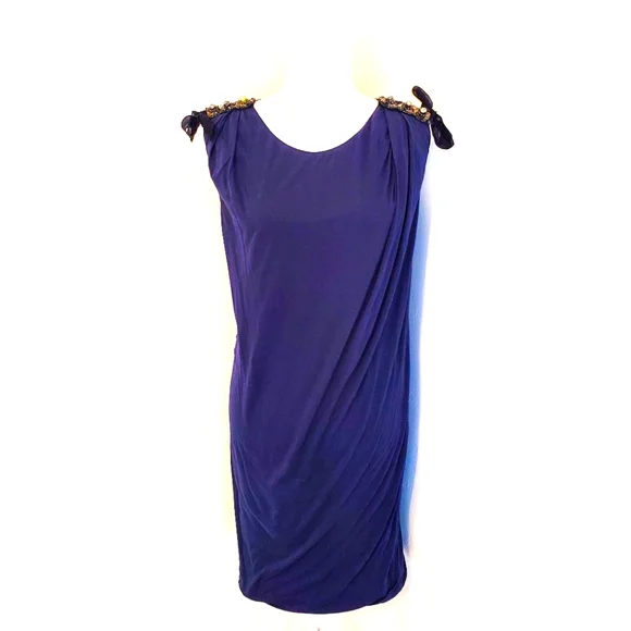 3.1 phillip lim blue dress Honey Couture STEVIE Navy Blue Stretch Satin Corset Back Mermaid Forma main image 0